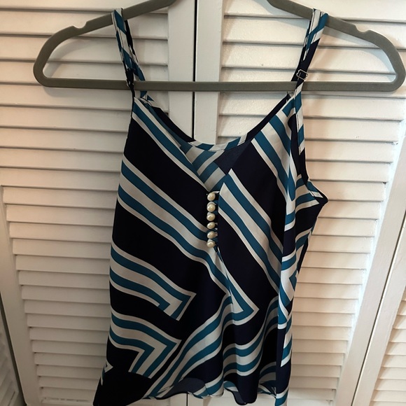 Striped Navy and White Women's Top - Picture 1 of 1
